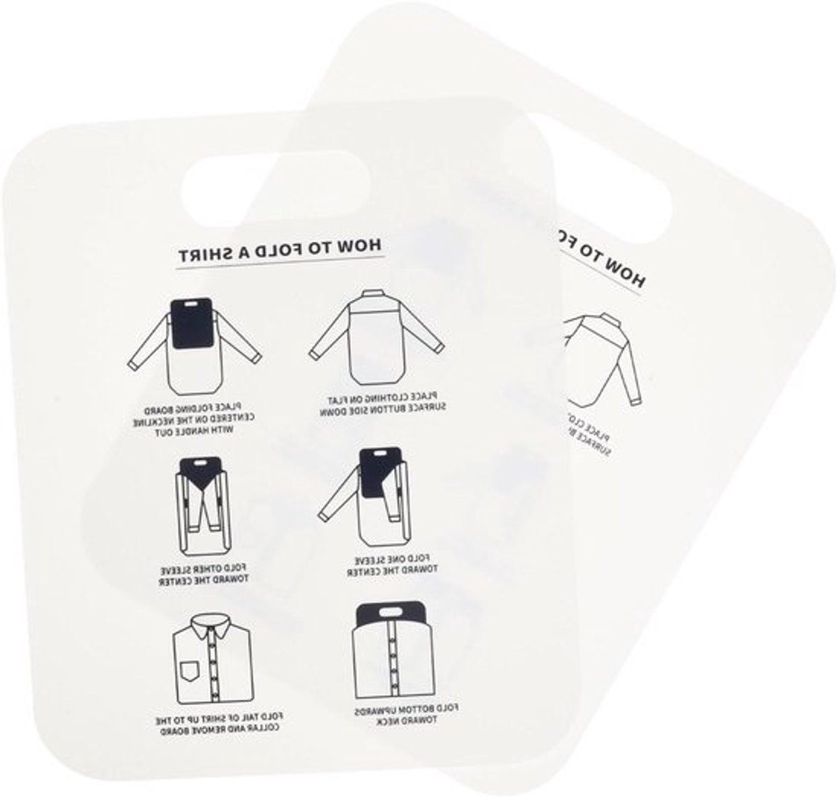 Overhemden Vouwplank - Kleding Organizer - Kleding Snel Vouwen - Anti-kreuk Oppervlak - 30.50X25.30CM - Wit
