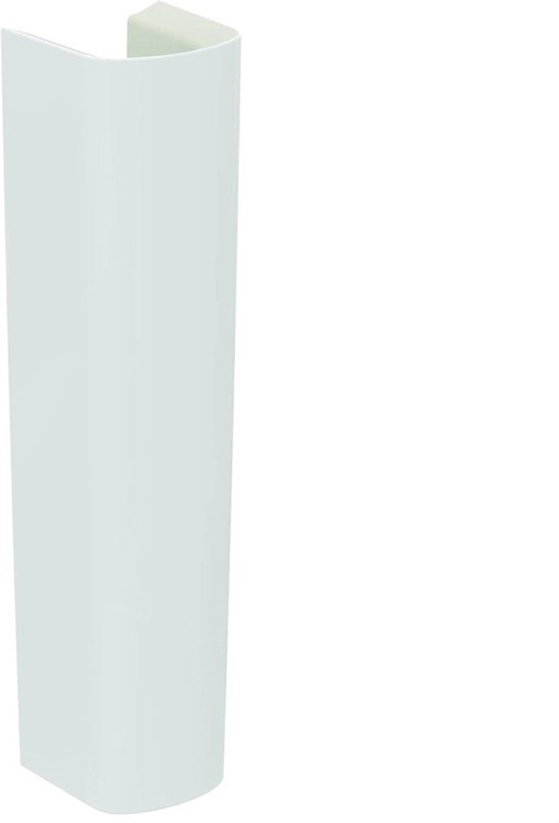 Halve Zuil - Wastafel Ondersteuning - Badkamer Installatie - Keramiek Materiaal - 16x16x69 cm - Wit