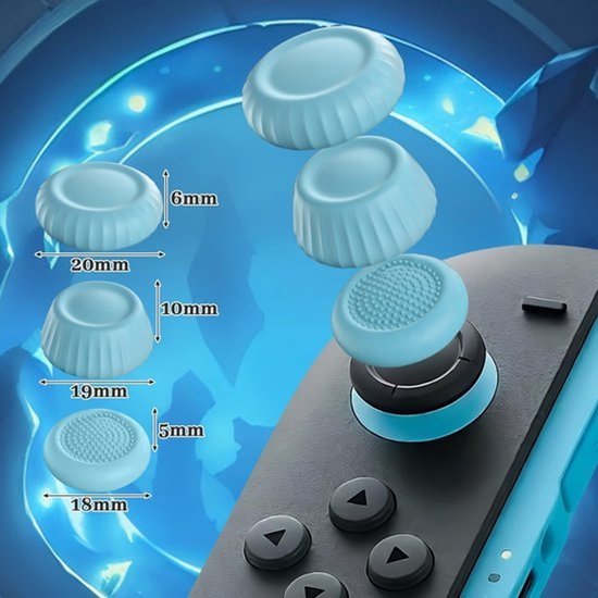 Grip Caps - Joystick Covers - Verbeterde Controle - Antislip Siliconen - Set van 6 - Zwart van GRIP — afbeelding 3