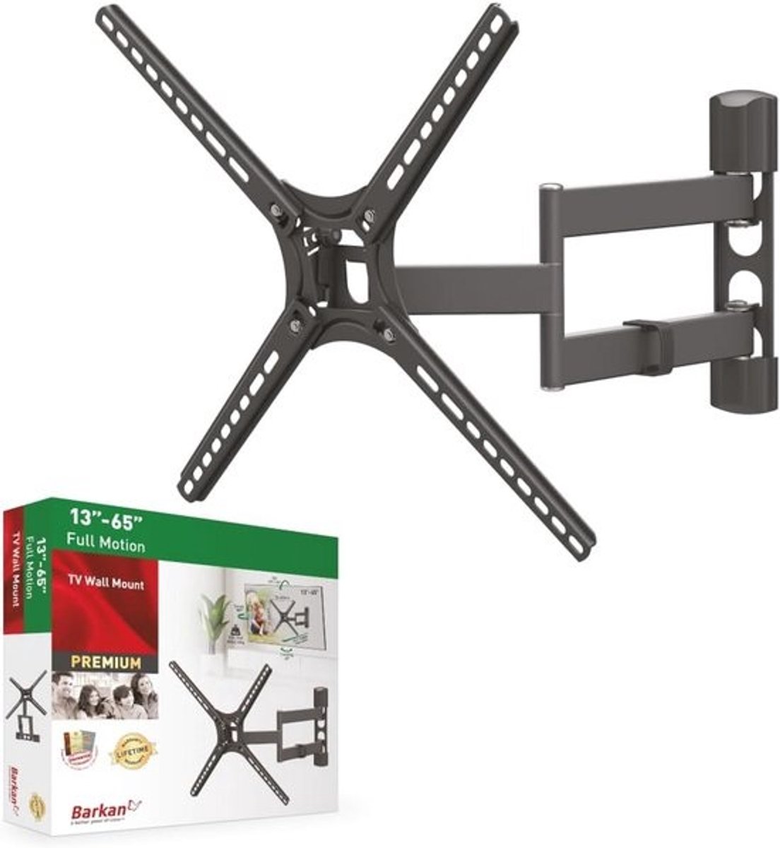 Draaibare en kantelbare TV muurbeugel voor 29-65 inch TV's - Max 40 kg, VESA 400x400