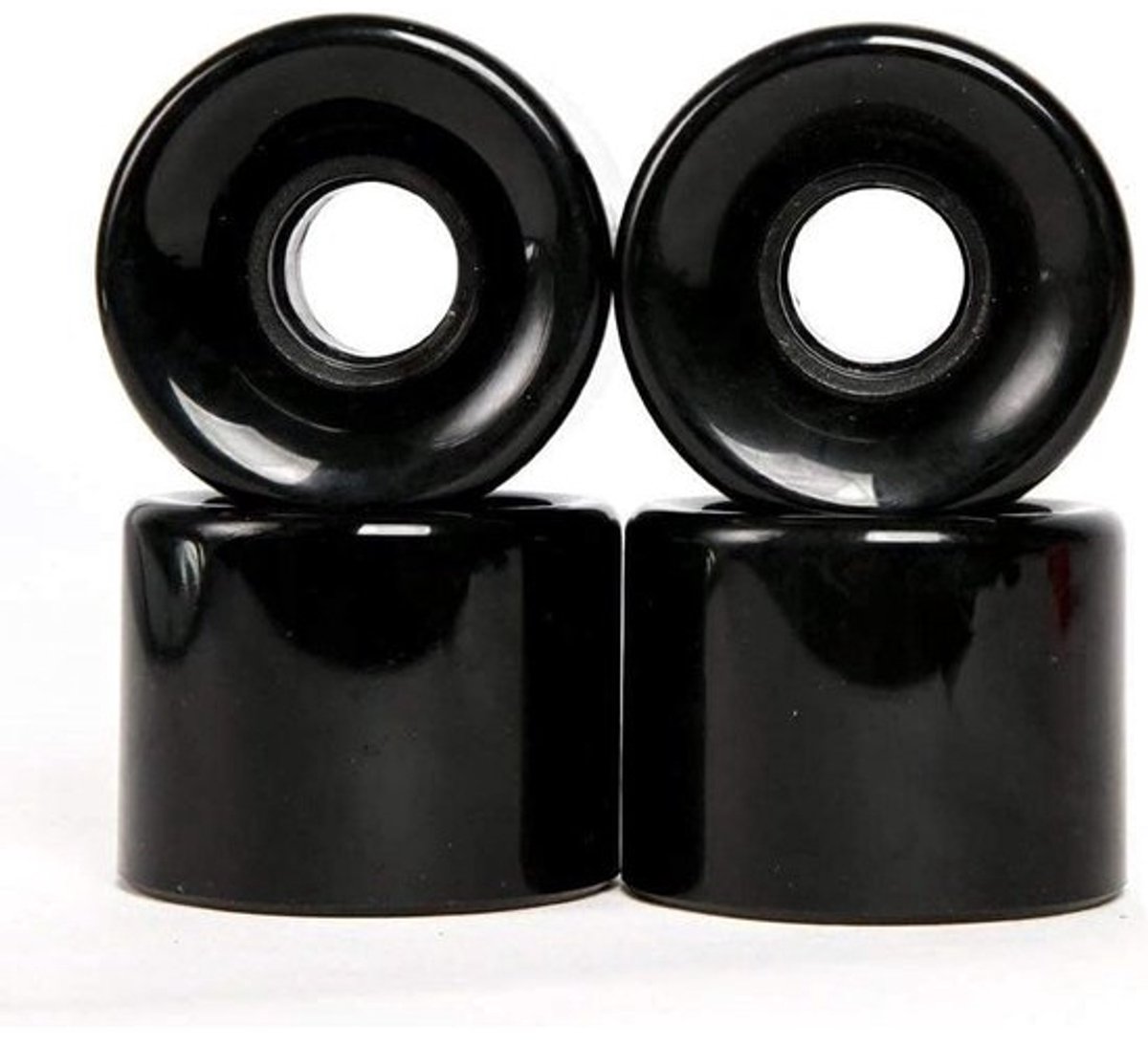Set van 4 Longboard Wielen 60mm 78A Polyurethaan Inclusief Lagers en Spacers