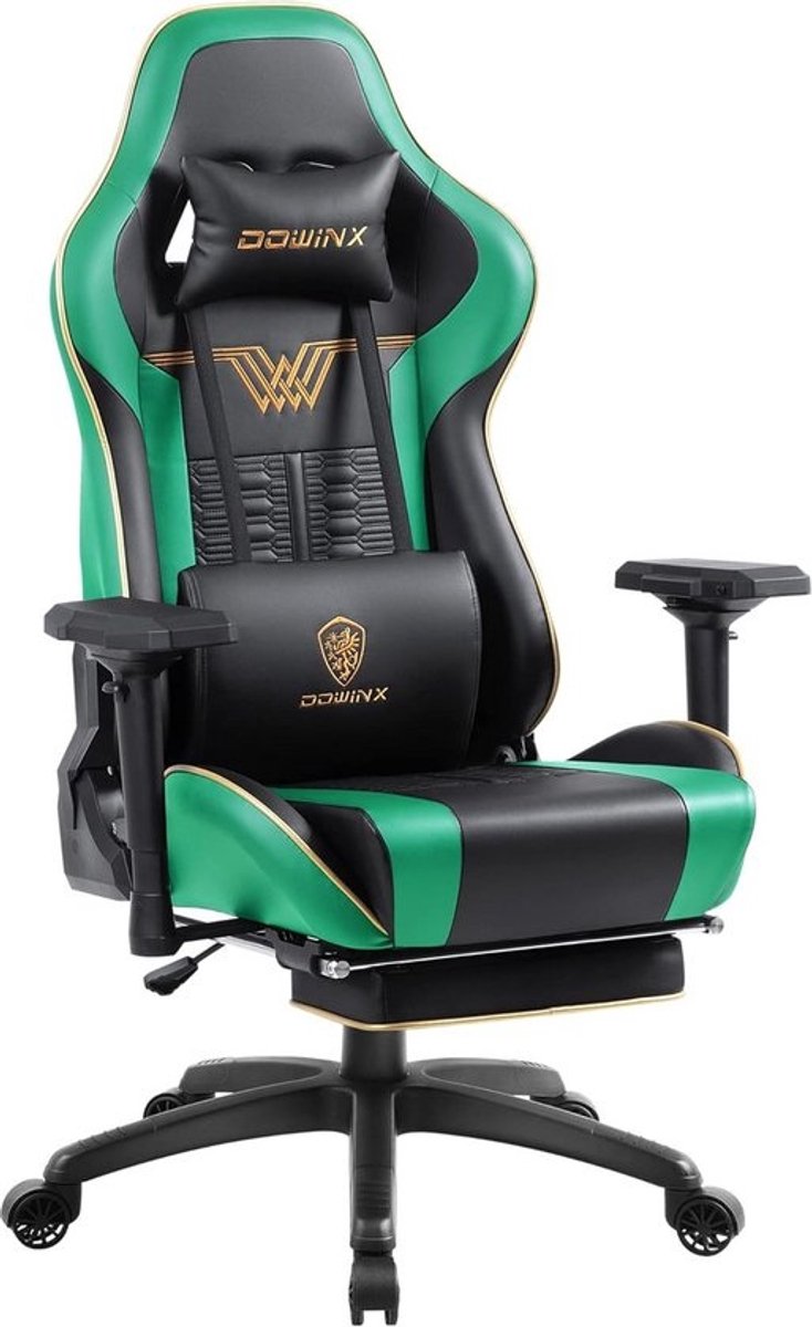 Ergonomische Gaming Stoel met Voetensteun en 4D Armsteunen - Hoge Belasting Pu Leer