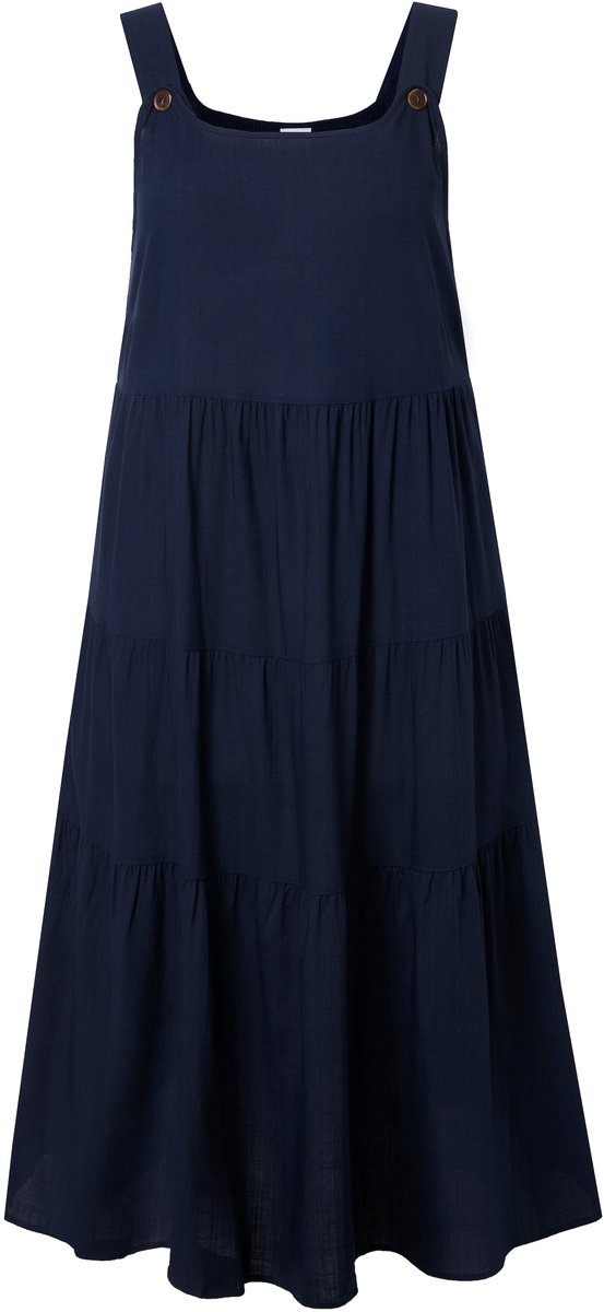 Ulla Popken - Dames - Midi-jurken - Marine - Maat 50+