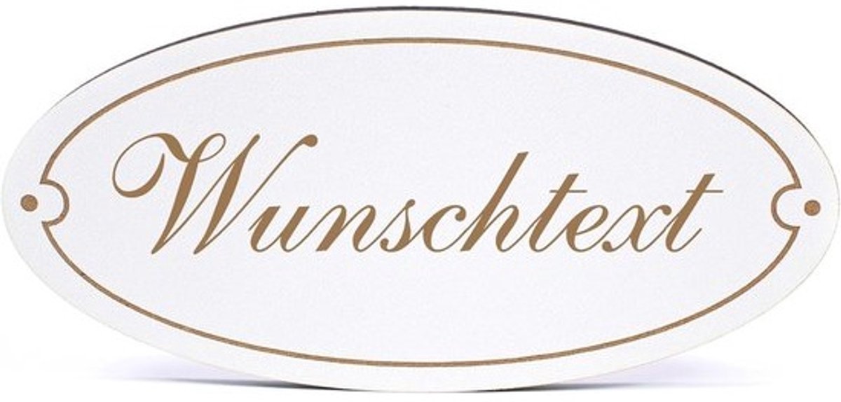 Decoratieve Deurhanger - Ovalen Privé Signaal 15 x 7 cm - Houten Naamplaat voor Thuis