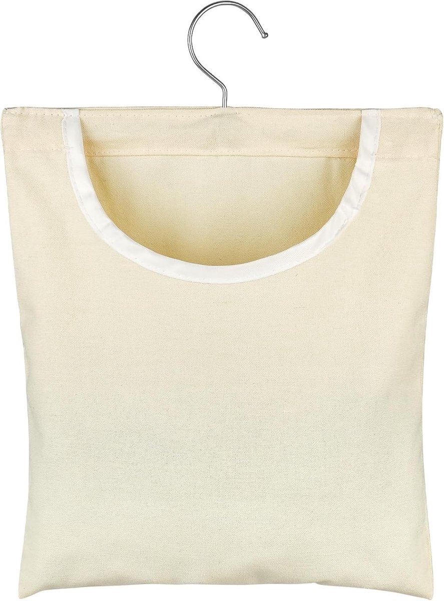 Wasknijperzak - Hanger - 30 x 26 cm - Duurzaam Canvas met Haken - Voor Thuis en Reizen