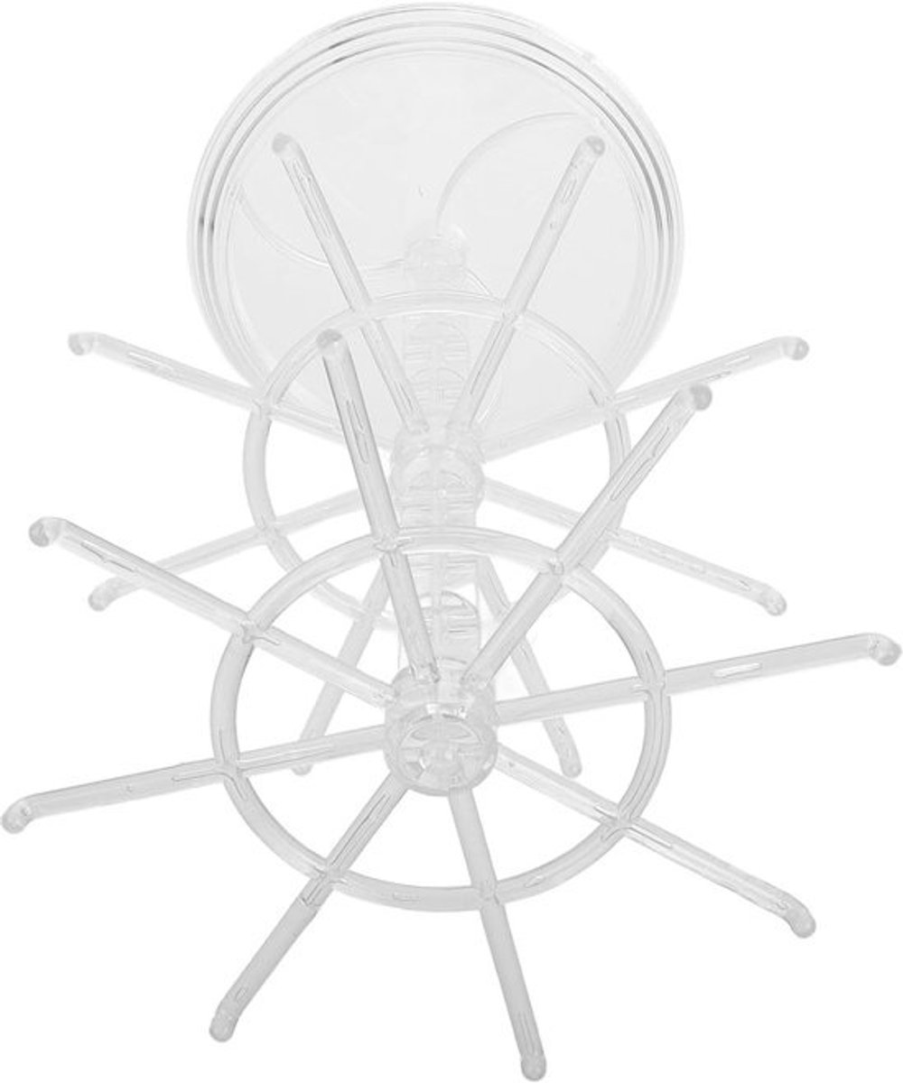 Draaibare Sieradenhouder - Accessoire Organizer - Ruimte Besparen - Transparant Design - 30x20x20 cm - Transparant