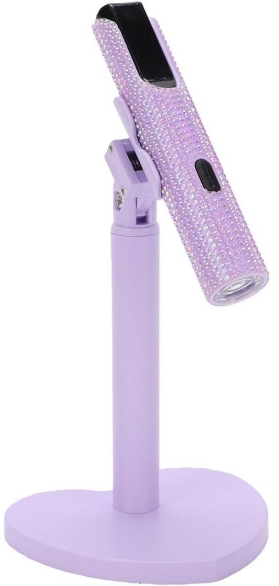 Draagbare Nagellamp - Mini UV Lamp - Nagels Uitharden - 360 Graden Flexibel - 13x10x3 cm - Paars