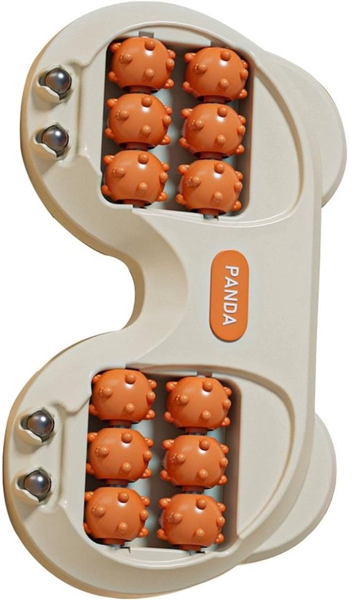 Voetmassagewiel Roller - Voetacupressuur Massage - Zelfmassage Ontspanning - Ergonomisch Kattenpootontwerp - 28.5 x 14.5 x 4.4 cm - Oranje