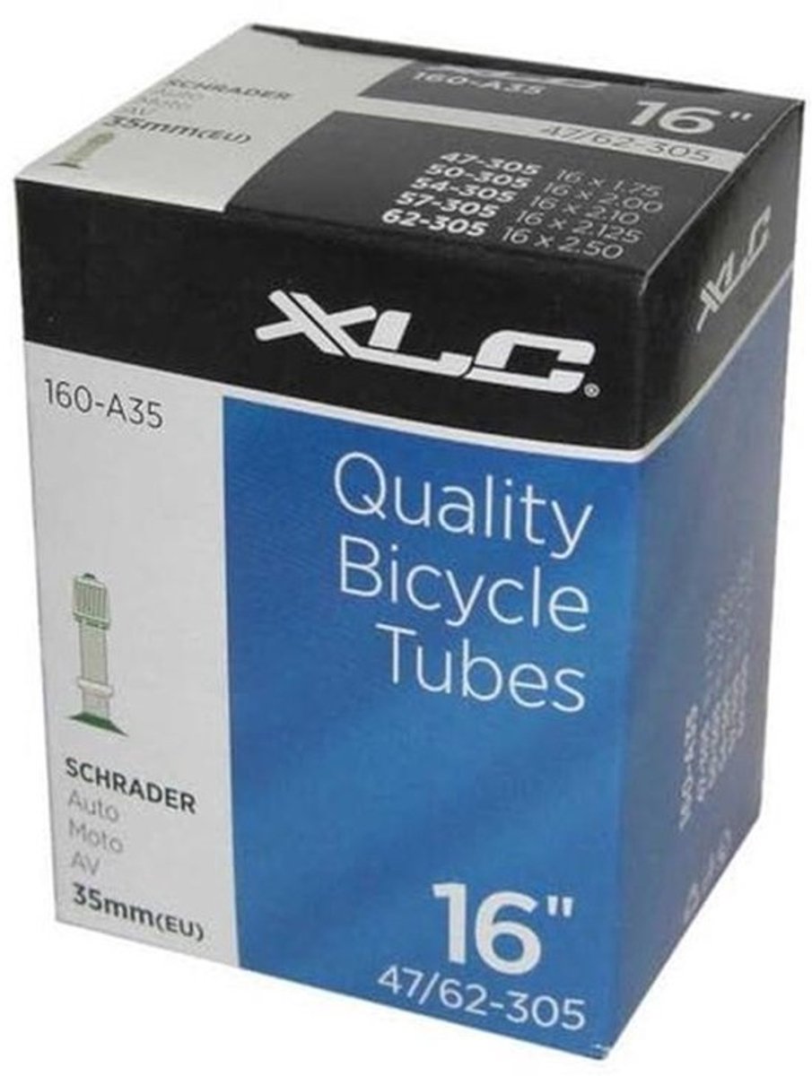Fietsbinnenband 16 x 1,75/2,125 - Zwart - 33 mm AV 47/62-305
