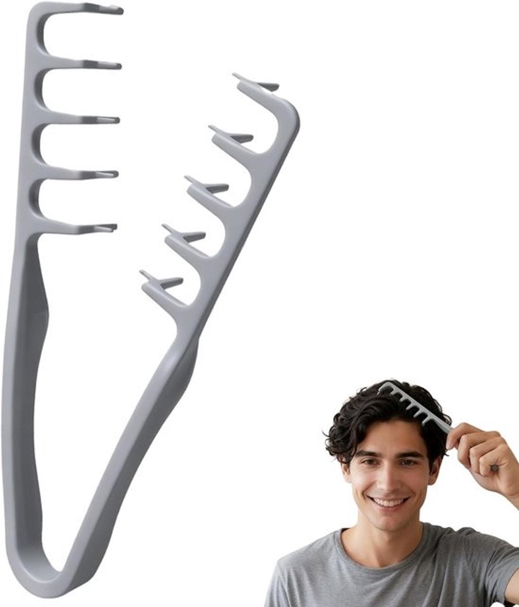 Textuurkam Stylingtool - Krullende Kam - Volume Creëren - Gekarteld Ontwerp - 19 cm Lengte