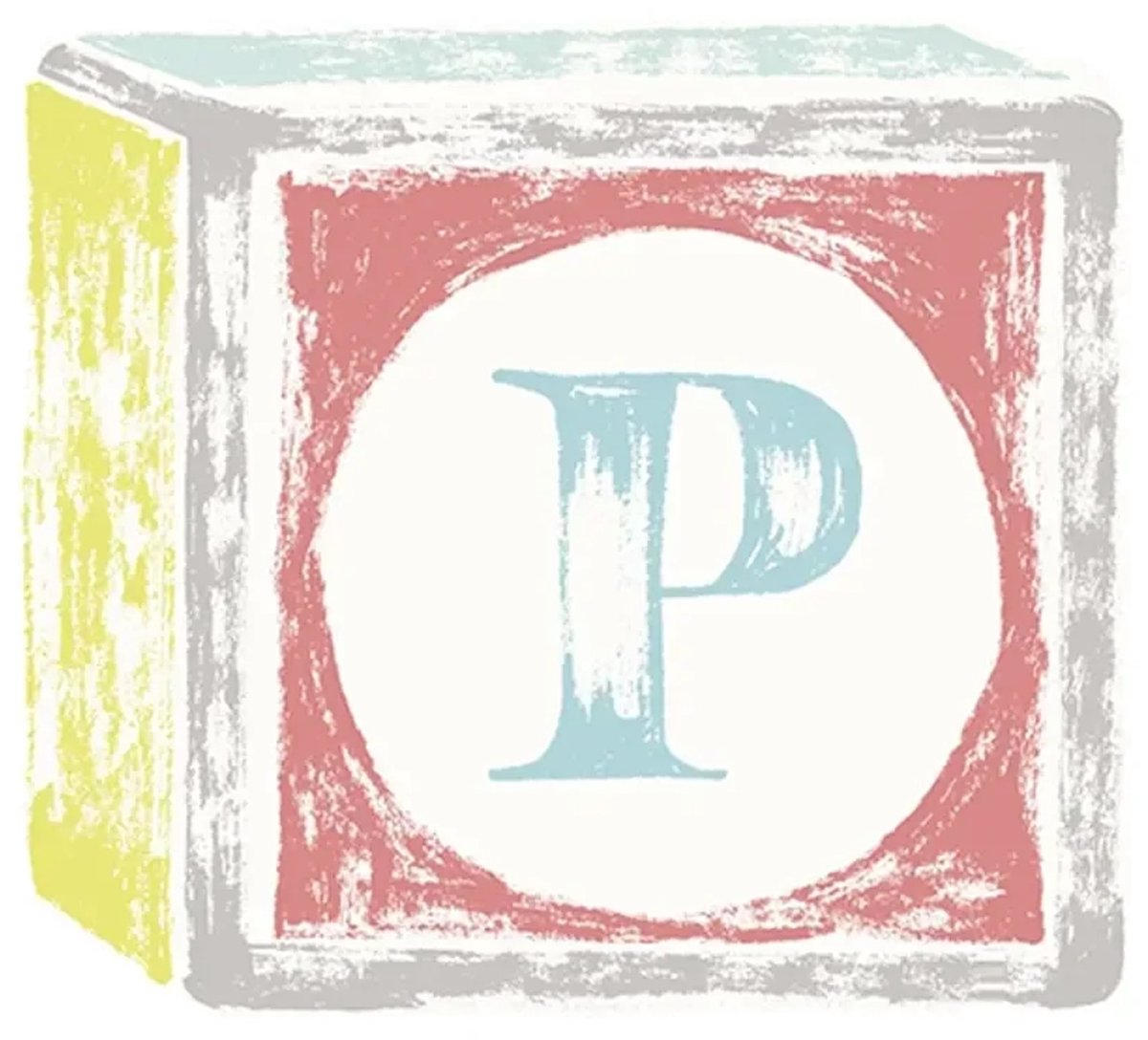 Lilipinso sticker letter op kubus P