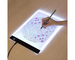 Diamond Painting Light Pad A3 - Lightpad A3 - Dimbaar - 3 standen - Tekenbord - Lichtbord - Lichtplaat - Diamond Paintings - Led Lichtbord - A3 Led Lichtbak voor Tekenen - Diamond Painting voor volwassen - Lightpad - USB-aangedreven - 40*33cm