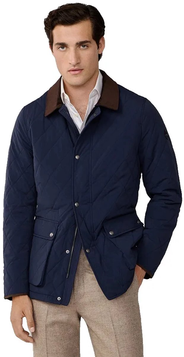 Hackett Hm4000067 Gewatteerde Jas Blauw 2XL Man
