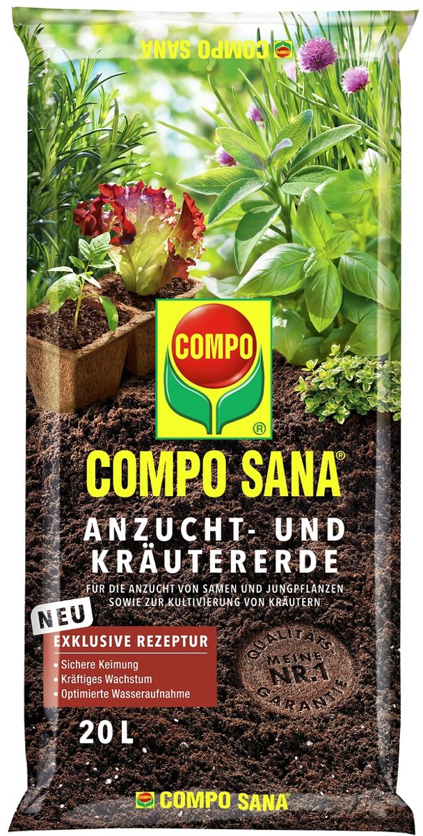 COMPO SANA kweek- en kruidenaarde - 20 liter