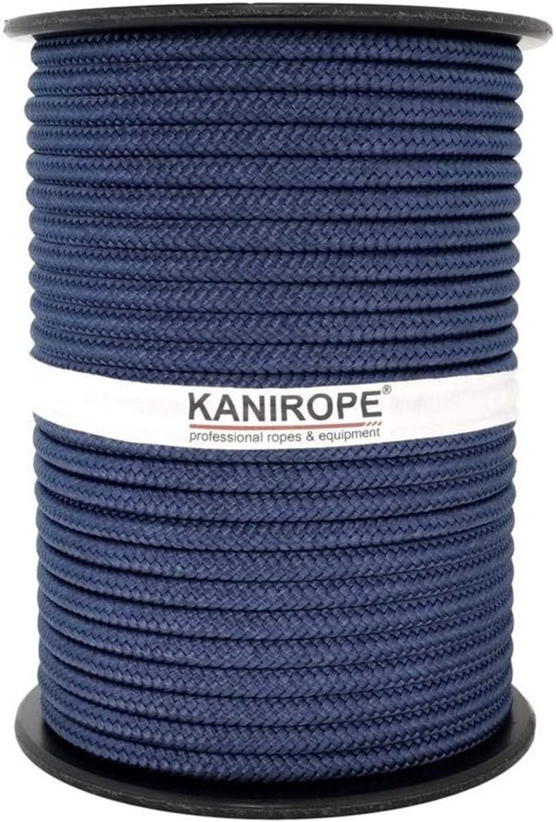 Polypropyleen Touw - Multibraid Koord - Bevestigen & Zekeren - 16-voudig Gevlochten - 6mm 100 Meter - Marineblauw