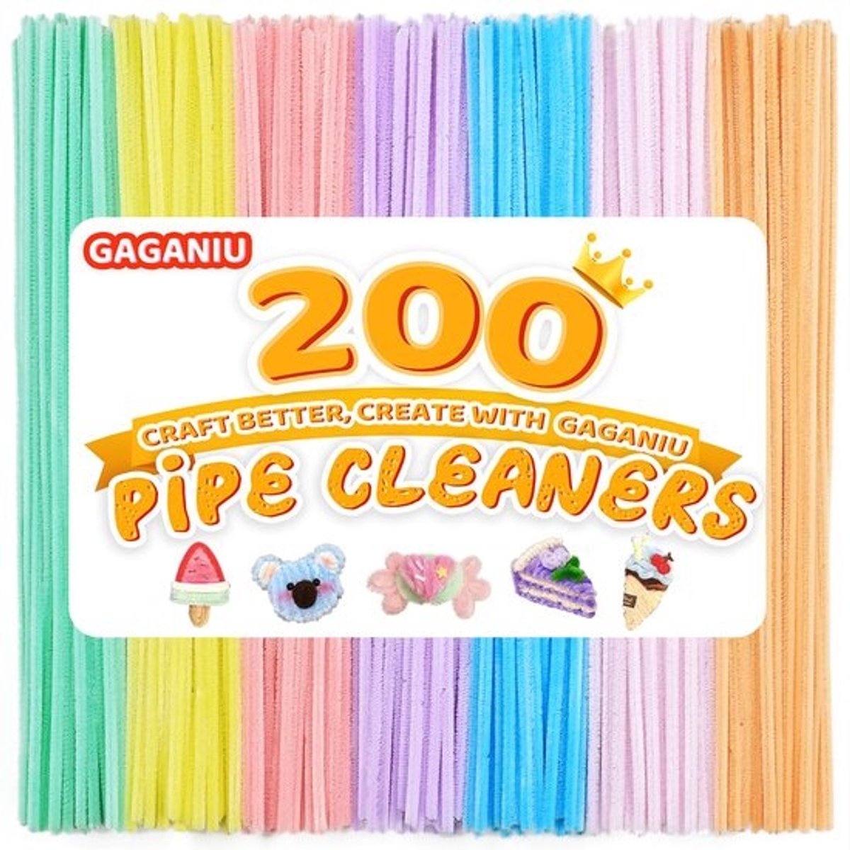 Pijpreinigers Set - Chenille Stengels - Knutselprojecten Maken - 200 Stuks - 6mm Dikte - Pastel Macaron