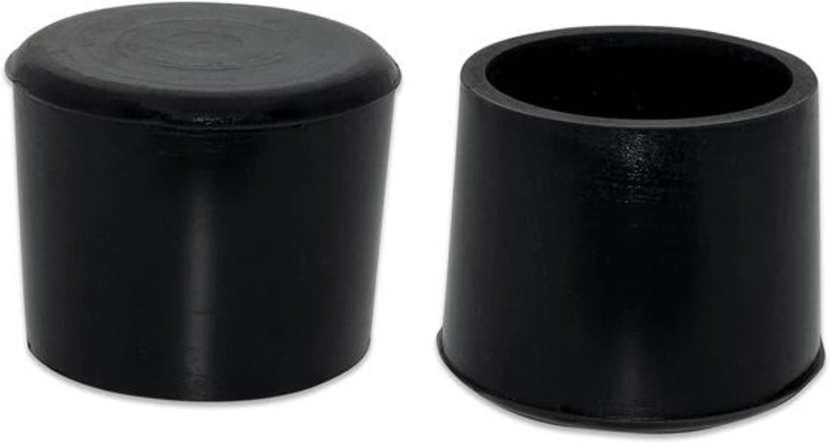 Meubeldoppen - Stoelpoot Beschermers - Vloeren Beschermen - Niet-afgevend siliconen - 38 mm rond - Zwart