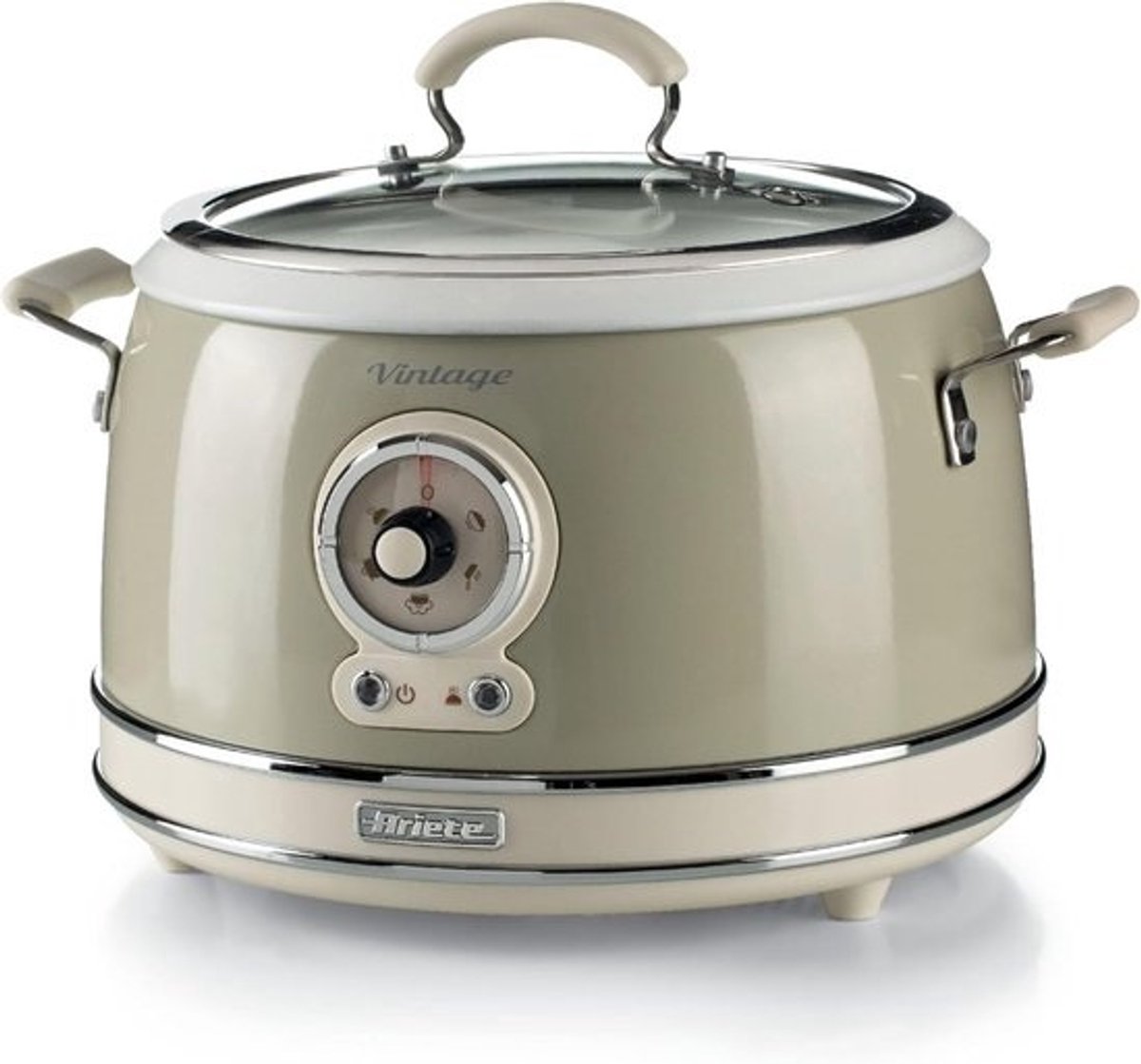 Rijstkoker - Slowcooker Stoomkoker - Perfect Rijst Koken - Keramische Anti-aanbaklaag - 35 Liter 700W - Beige