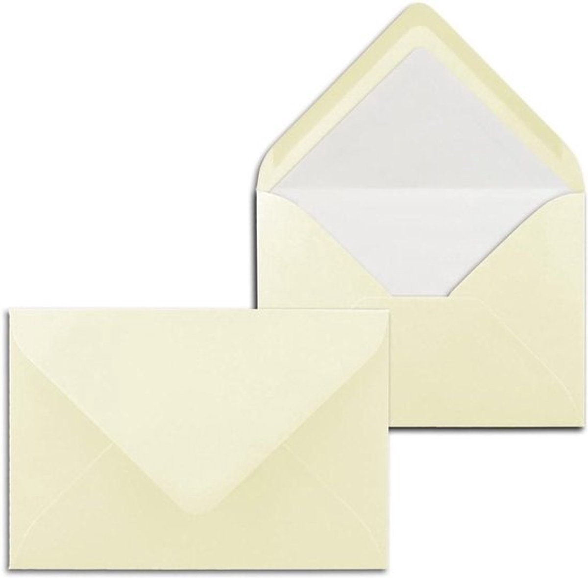 Vanille Enveloppen - Crème Envelop C6 - Kaarten Versturen - Zijdepapier Voering - 25 stuks - Vanille