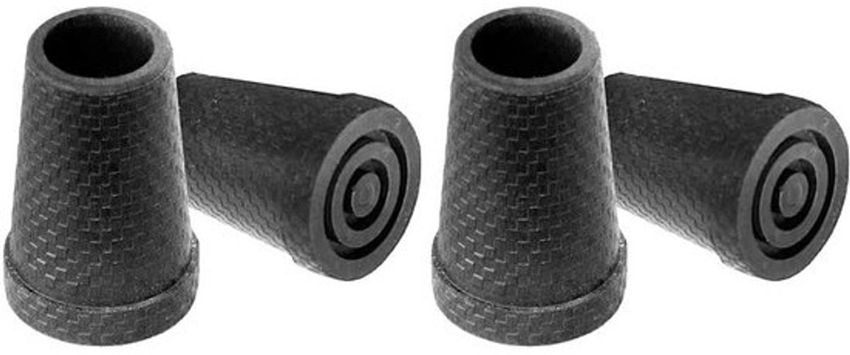 Cap voor wandelstok 16 mm - Set van 4 - Rubberen doppen voor betere grip