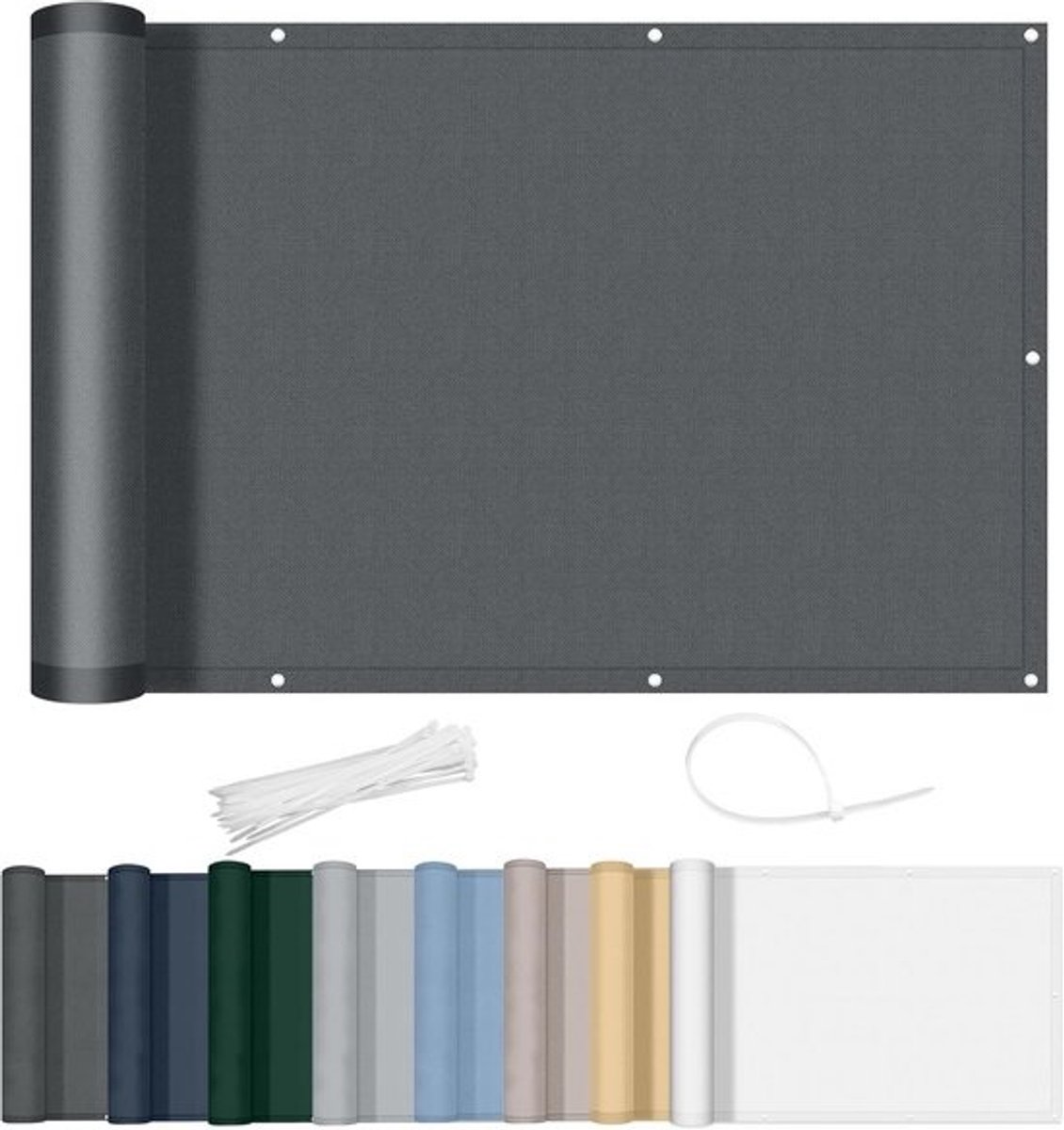 Balkonscherm - Privacy scherm - Privacy behouden - Waterdicht en UV-beschermend - 80x200cm - Antraciet