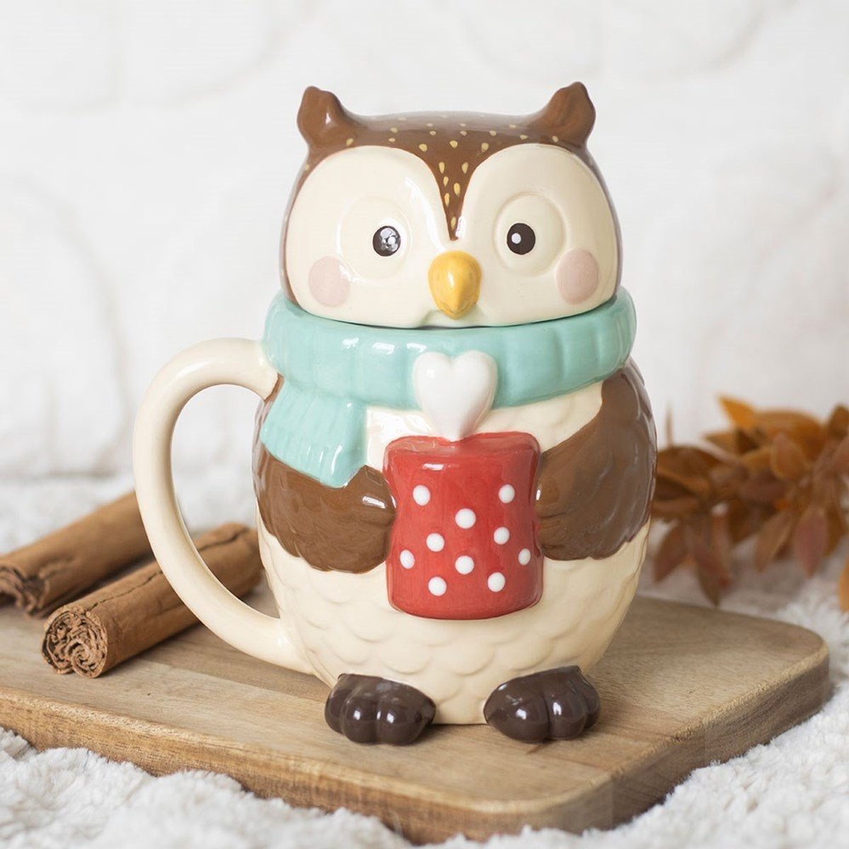 Something Different- Oliver owl lidded mug
