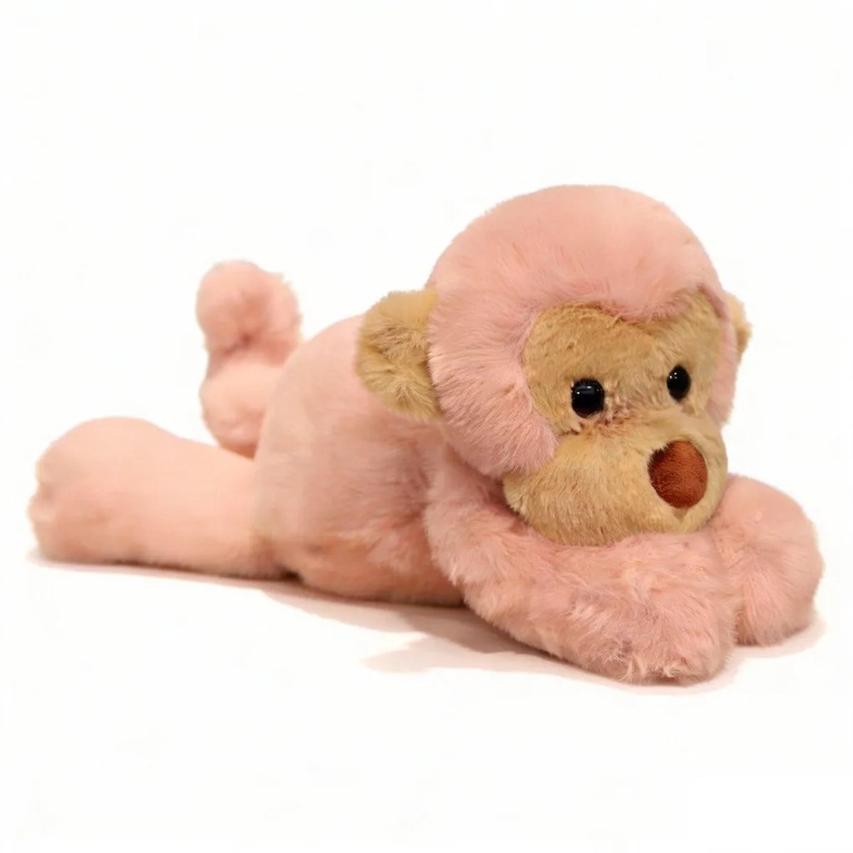 Casalora Pluche Knuffel – 40 cm – Smudge Roze Aap Kawaii Design – Zacht Knuffeldier – Kawaii Aap Lichaamskussen – Roze