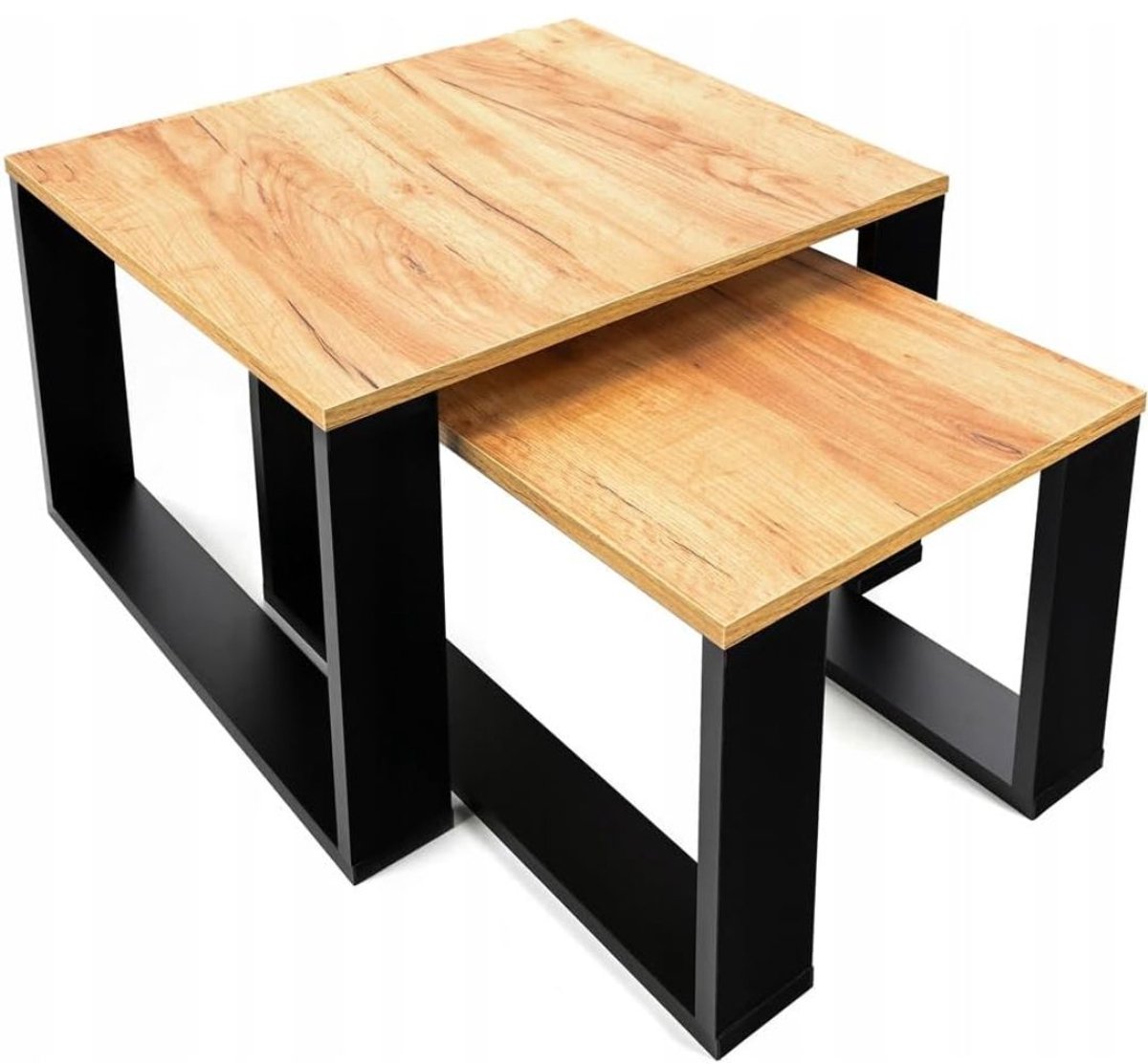 LNM® Salontafel - Tafel - Koffietafel - Zwart - 50cm x 50cm x 42cm