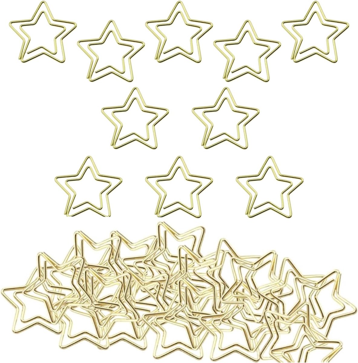 paperclip - Visitekaartjes houder - visitekaartjeshouder - fotomapje - naamkaartjes houder - plaknotitiemap - visite kaartjes houder - visitekaartje houder - 50 stuks - paperclips goud - paperclip hartje - 3*3cm