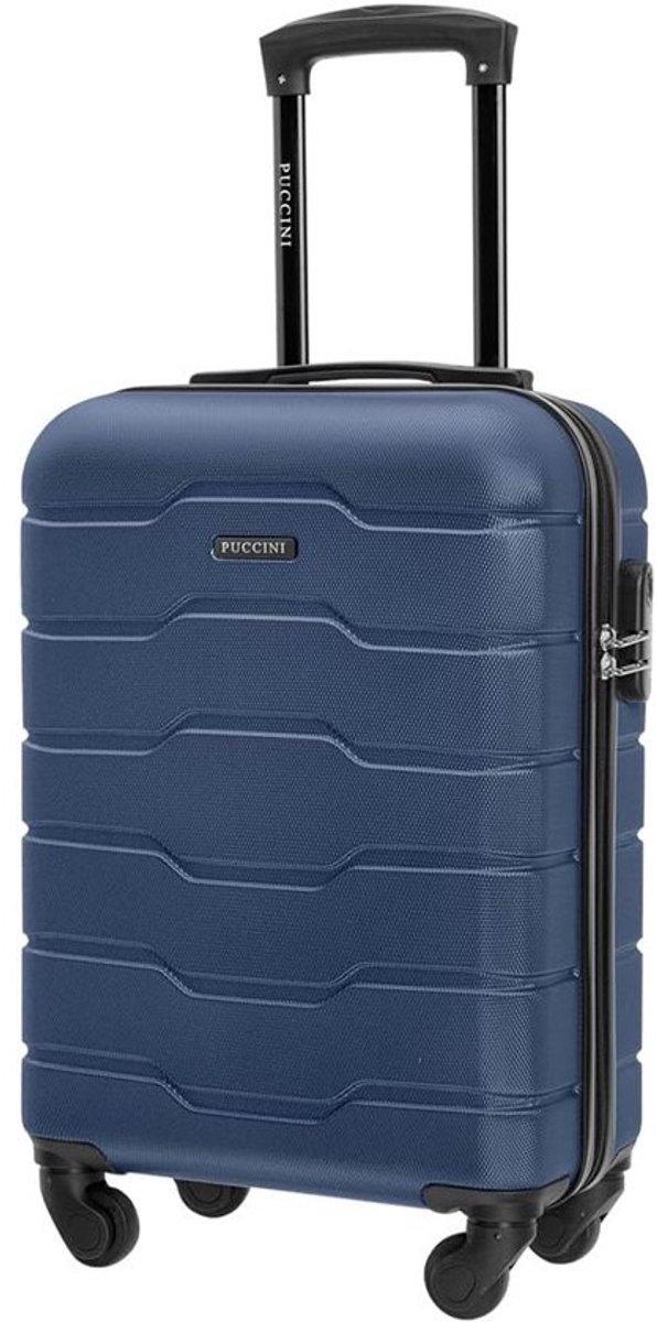 Koffer met harde schaal 4 stuursystemen handbagage licht reiskoffer M L XL blauw (7a) kabinenkoffer maat M