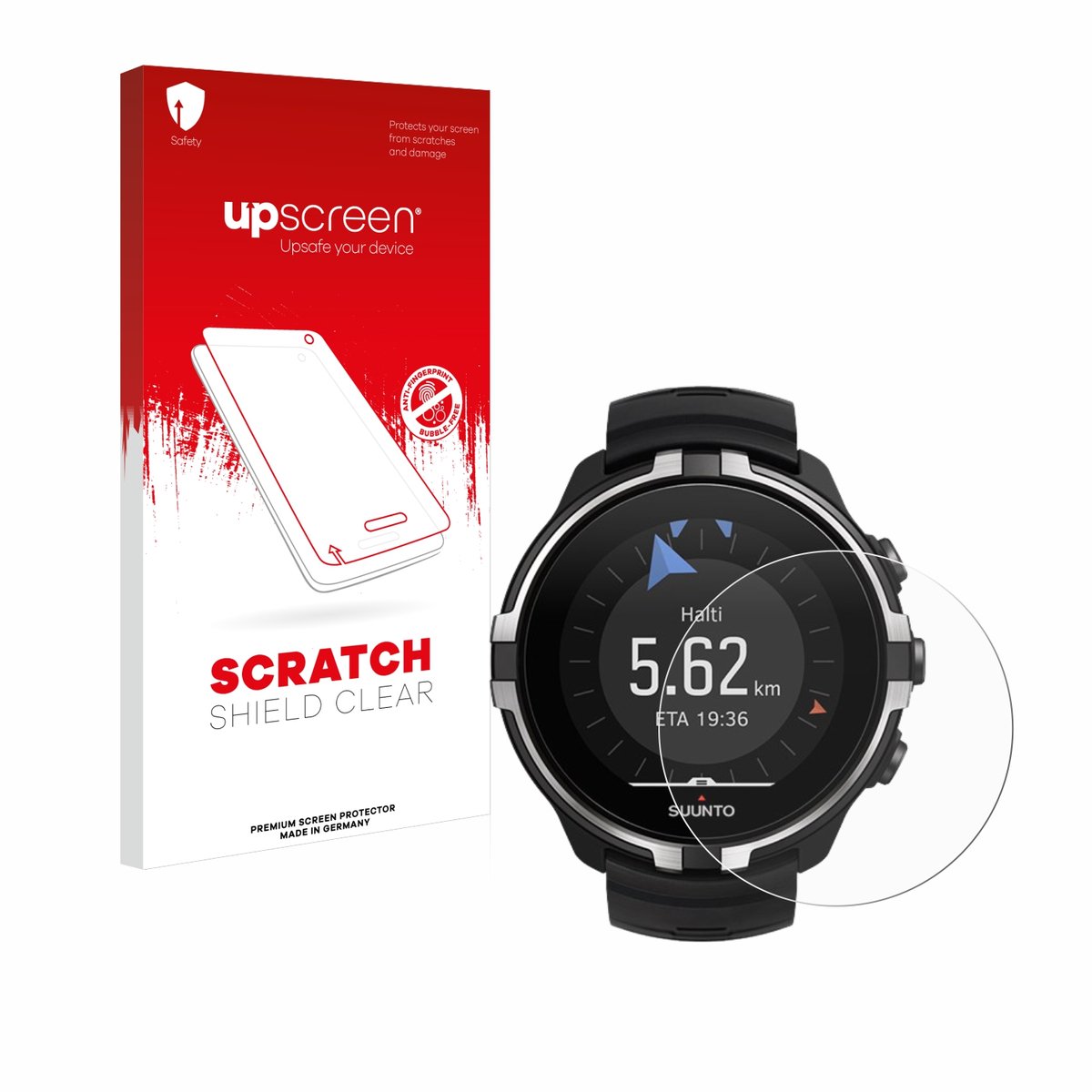 upscreen - Screenprotector voor Suunto Spartan Sport Wrist HR Baro Stealth - Folie Beschermfolie transparant