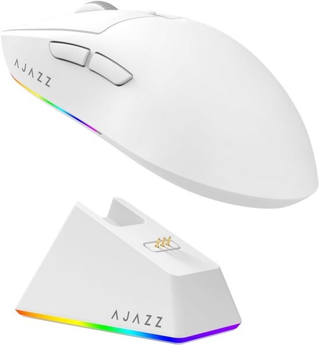 Draadloze MC Gamingmuis met Oplaadstation, Superlichtgewicht 66g, 12.000 DPI en Tri-Mode Connectiviteit