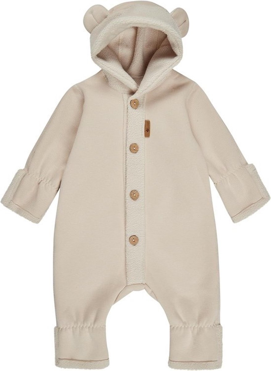 Unisex Baby Kruippak Beige Katoen Teddy Fleece Voering voor Optimale Warmte
