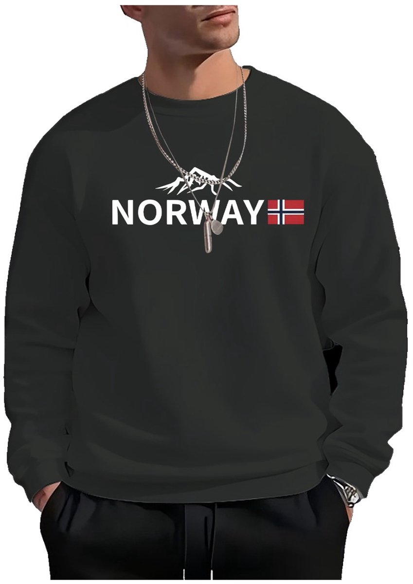 Currero Sweater Heren Sweaters Sweatshirt Hoodie Warme Trui Pullover Jumper Crewneck Vest Grafiet Kleur