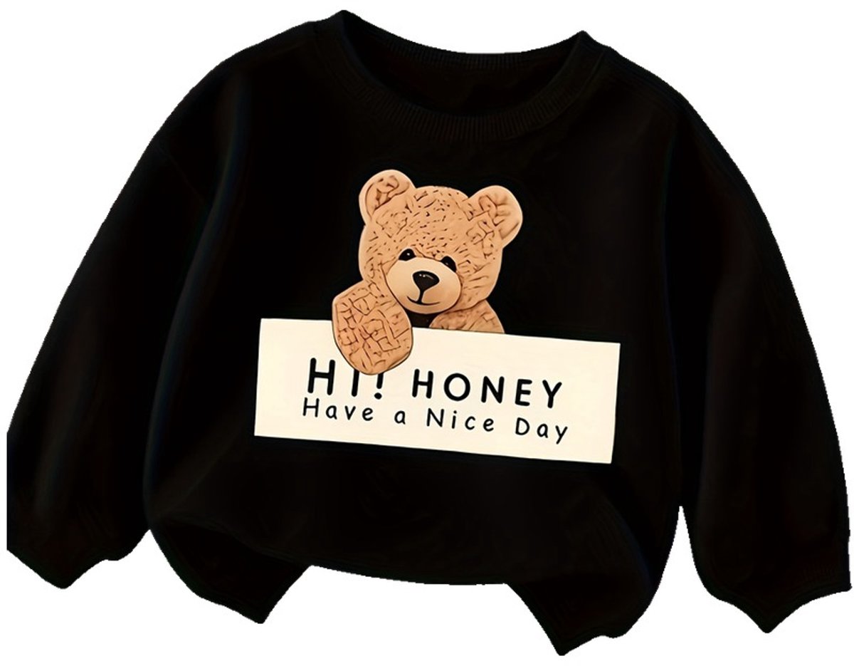 Currero Sweater Jongens Sweaters Sweatshirt Hoodie Warme Trui Pullover Jumper Crewneck Vest 9-12 Maanden Zwart
