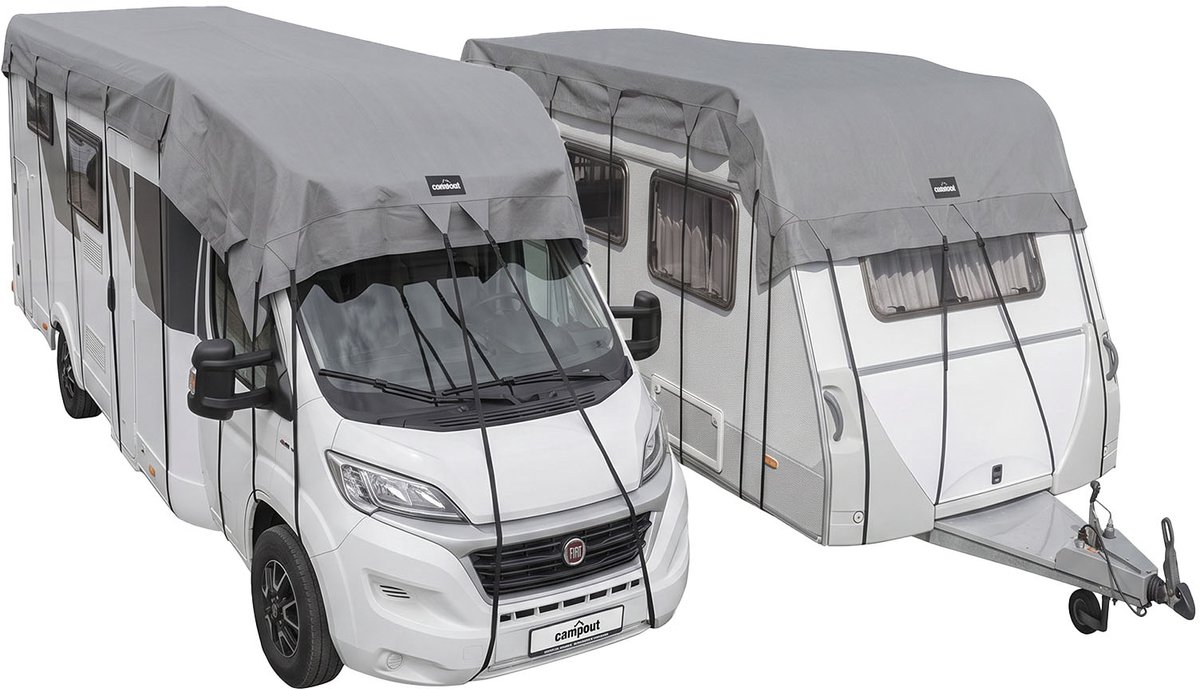 Campout Caravan- en camperdakhoes - 5 x 3 m - Afdekhoes - Camperhoezen - Dakhoes - Caravanhoes - Perfecte Dakhoes voor Caravan en Camper - Ademend 3-laags SFS non-woven PP, 160g/m² - 11 poly