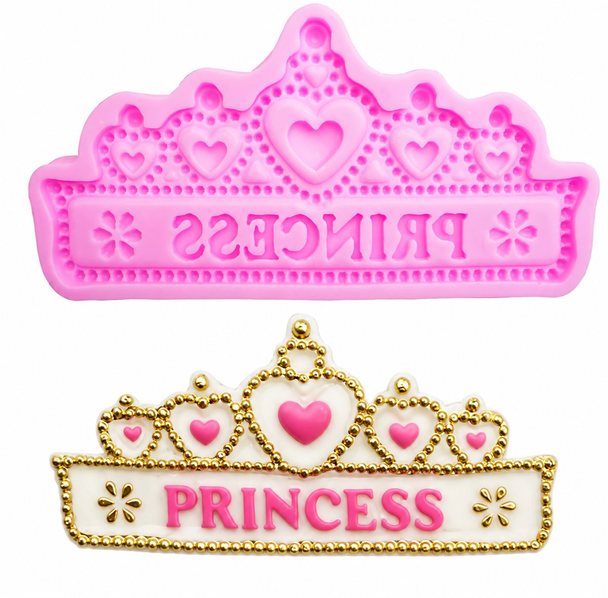 Fondant mal - uitsteekvormpje - bakvorm - taartdecoratie - Prinses kroon 1 stuks