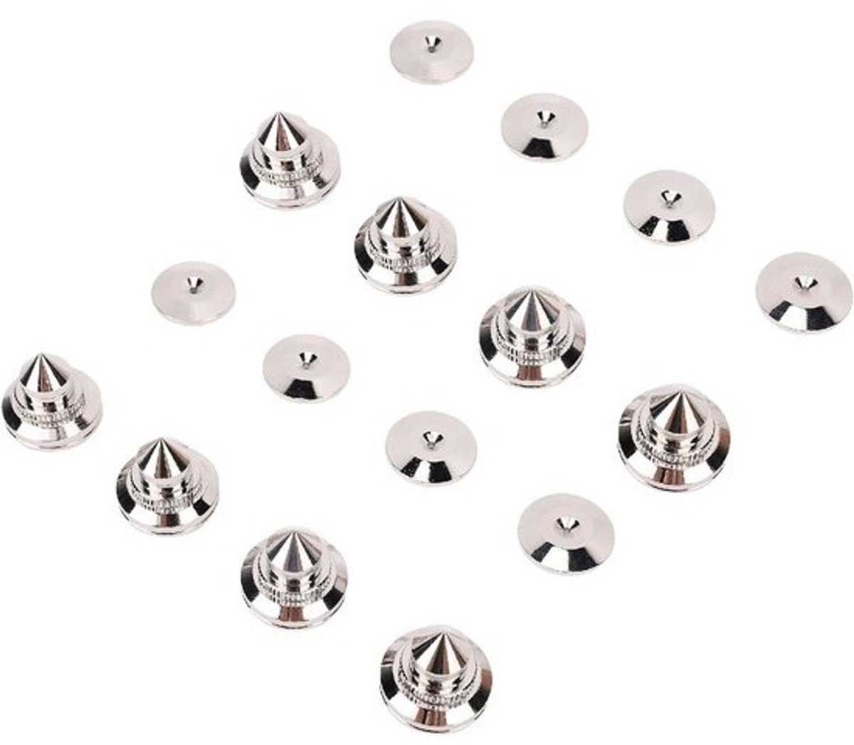 Luidspreker Isolatie Spikes - Trillingsdempers Voetjes - Geluid Verbeteren - Verstelbaar Koper - 8 Stuks - Koperkleurig
