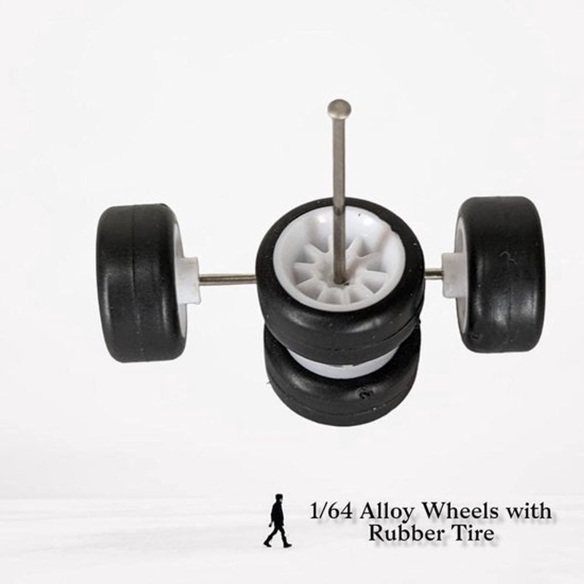 Modelauto Wielen - Lichtmetalen Velgen - Modelbouw - Set van 4 stuks - 1:64 Schaal - Zilver