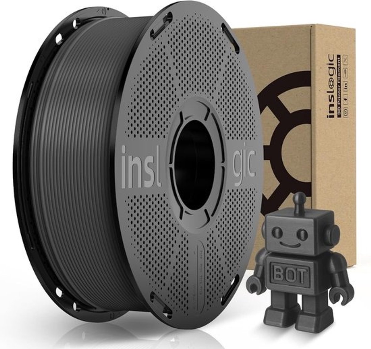 3D Print Filament - PETG Draad - Modelbouw - Hoge Taaiheid ±0.02mm - 1.75mm 1kg - Grijs