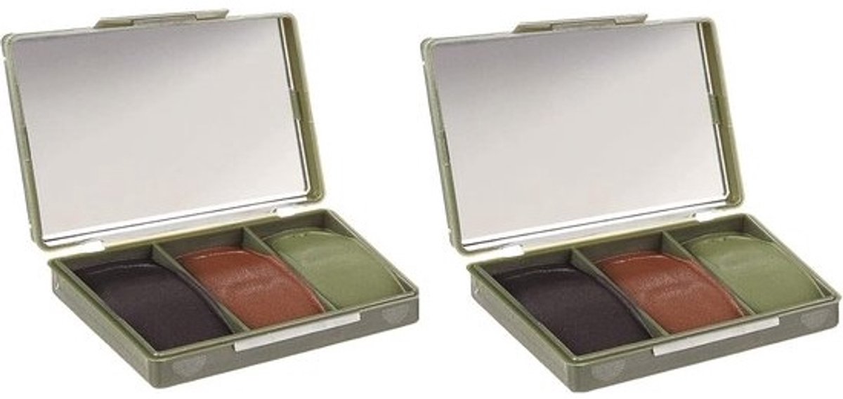 Set van 2 Camouflage Make-up Crème 3 Kleuren - MIL-SPEC Gezichtscrème voor Militaire en Outdoor Gebruik