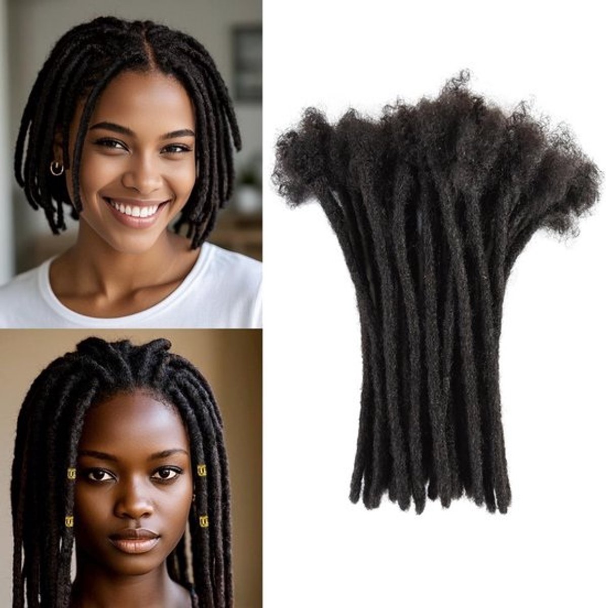 10 Strands Volledig Handgemaakte Dreadlocks Extensions Menselijk Haar