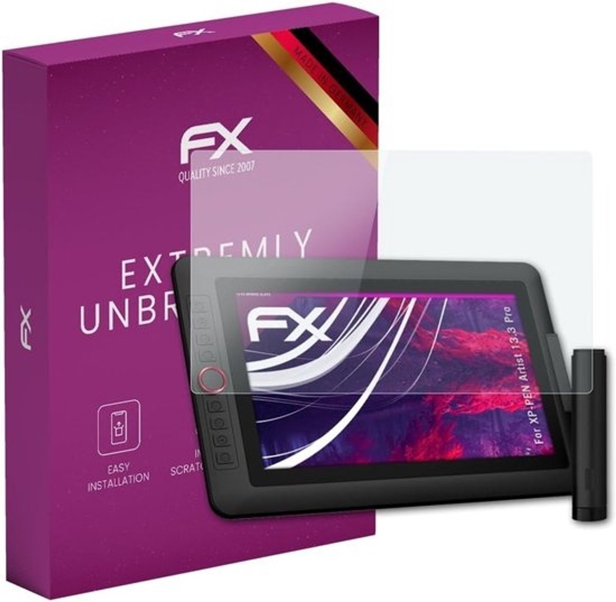 Hybride Glasfolie 9H Schermbeschermer voor XP-PEN Artist 13.3 Pro – Krasbestendig en Onzichtbaar