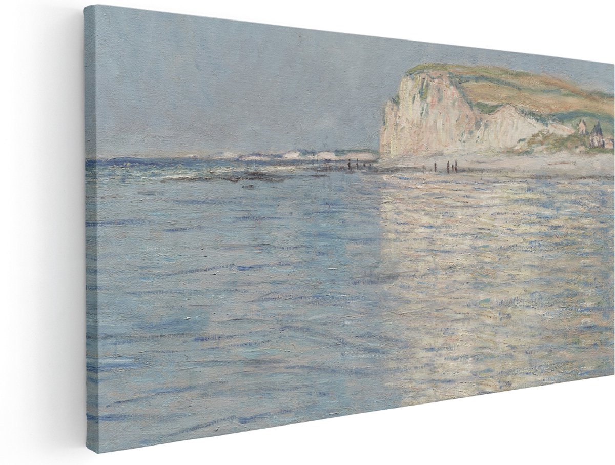 Artaza Canvas Schilderij Zee Monet - 180x90 cm - Groot - Wanddecoratie Kust - Muurdecoratie Impressionisme - Schilderijen Op Canvas Natuur