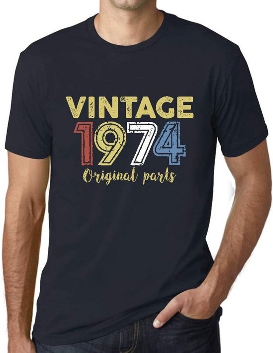 Heren T-shirt Grafische Print Vintage Jaar 1974 Mode Shirt