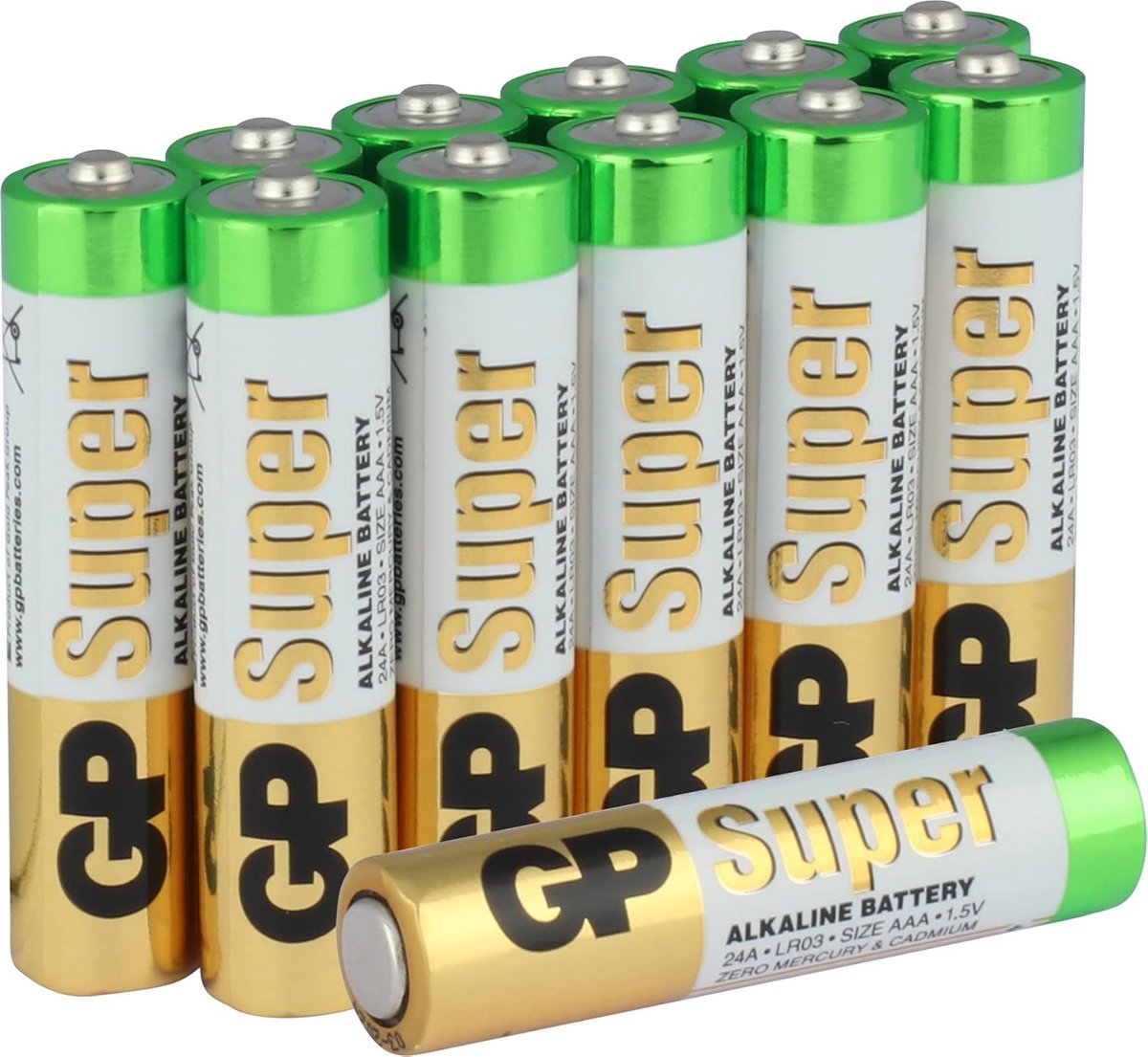 GP Batterijen AAA 1,5 V, super alkaline longlife technologie - ShopVlot