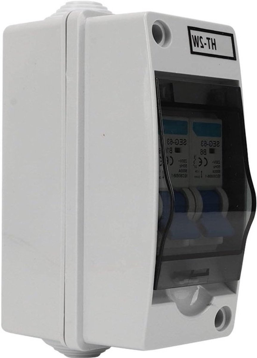 Miniatuurlekstroomonderbreker - Waterdichte - Stroomverdeelkast - 230V 6A 16A 2-weg - MCB - Geschikt voor elektrische installaties - Grijs