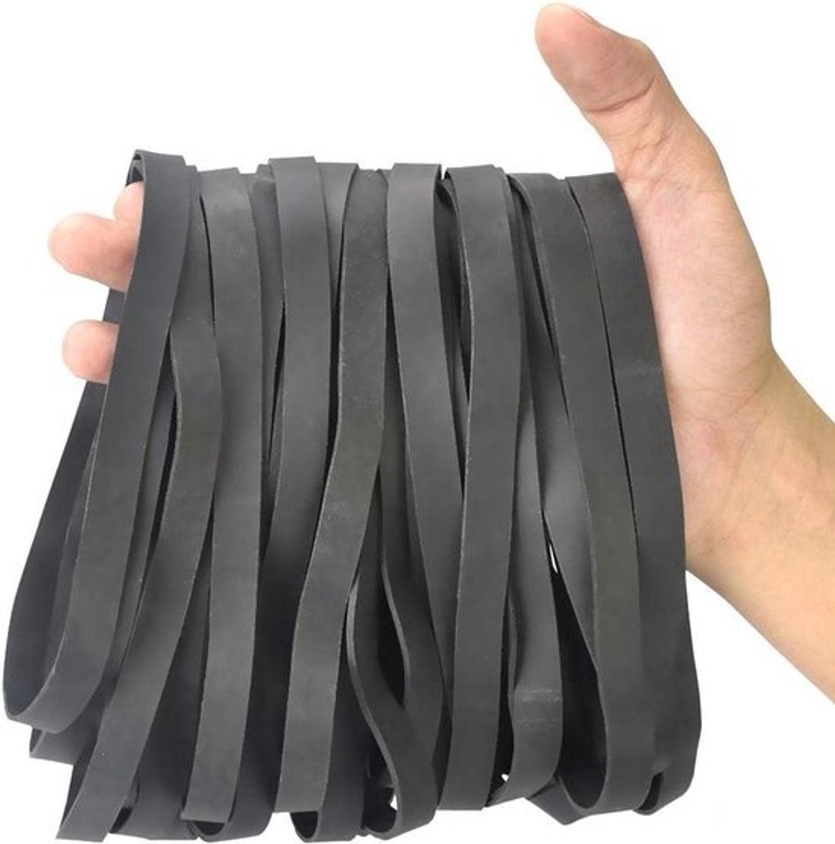 Rubberbanden - Elastiekjes - Bundelen Kantoorbenodigdheden - Grote Zware Kwaliteit - 35 stuks - Zwart