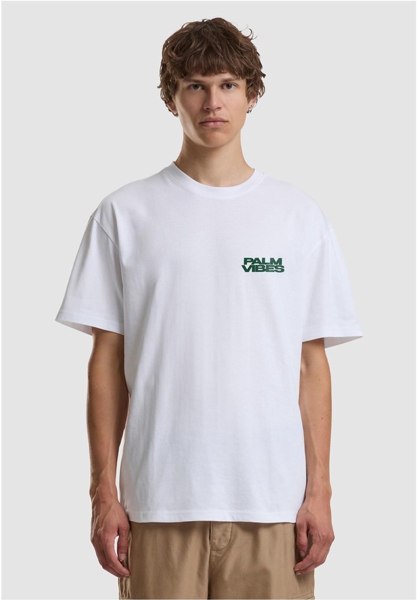 Mister Tee Palm Vibes Oversize Heren Tshirt XXL Wit