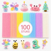 Pijpenragers - Zachte Chenilledraad - 100 Stuks 30 cm - Pastelkleuren